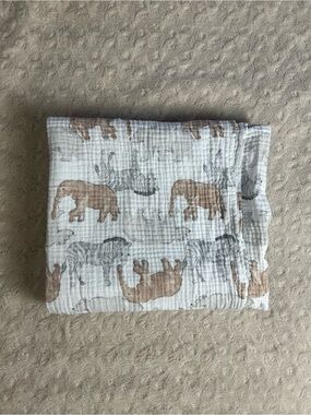 Child of Mine By Carter's Safari Animal Baby Swaddle Blanket Elephant Zebra Bear